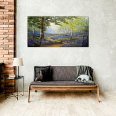COLORAY.SK Skleneny obraz Lesné strom kvety 100x50 cm