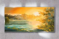 COLORAY.SK Skleneny obraz Abstrakcie lake les 120x60 cm