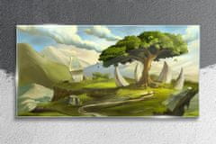 COLORAY.SK Skleneny obraz Fantasy stromovej kamene 140x70 cm