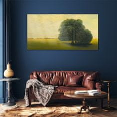 COLORAY.SK Skleneny obraz Maľovanie stromov obloha poľa 120x60 cm