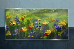 COLORAY.SK Skleneny obraz Maľovanie kvetín 140x70 cm