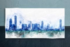COLORAY.SK Skleneny obraz Maľovanie mestských budov 140x70 cm