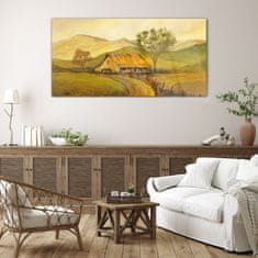 COLORAY.SK Skleneny obraz Maľovanie hory prírody 140x70 cm