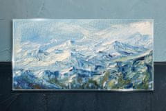 COLORAY.SK Skleneny obraz Zimné maľovanie hory 140x70 cm