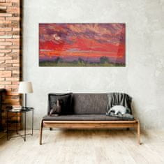 COLORAY.SK Skleneny obraz Abstrakcie krajina stromov 100x50 cm