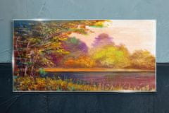 COLORAY.SK Skleneny obraz Maľovanie stromov vody 100x50 cm