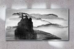 COLORAY.SK Skleneny obraz Horský strom hmlou 100x50 cm