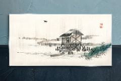 COLORAY.SK Sklenený obraz Chata lake 140x70 cm