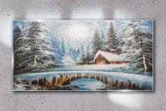 COLORAY.SK Skleneny obraz Zimné sneh lesné príroda 120x60 cm