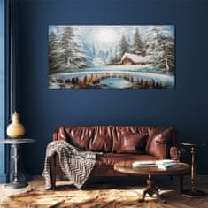 COLORAY.SK Skleneny obraz Zimné sneh lesné príroda 120x60 cm
