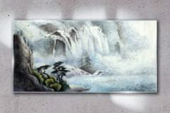 COLORAY.SK Skleneny obraz Rieka vodné vodopád stromy 100x50 cm