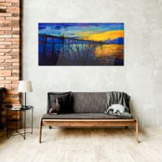 COLORAY.SK Skleneny obraz Abstrakcie pier západ slnka 100x50 cm