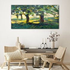 COLORAY.SK Skleneny obraz Abstrakcie strom trávy 120x60 cm