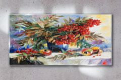 COLORAY.SK Skleneny obraz Abstrakcie kvety ovocie 140x70 cm