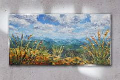 COLORAY.SK Skleneny obraz Abstrakcie mraky hory 140x70 cm