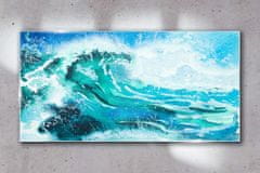 COLORAY.SK Skleneny obraz Morské vlny voľne žijúcich živočíchov 140x70 cm