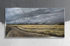 COLORAY.SK Skleneny obraz Maľovanie trávy krajina 140x70 cm