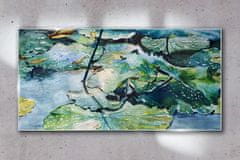 COLORAY.SK Skleneny obraz Abstrakcie vodné lístia 100x50 cm