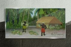 COLORAY.SK Sklenený obraz Džungľa chata palm bananas 100x50 cm
