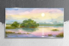COLORAY.SK Skleneny obraz Akvarel strom príroda 120x60 cm