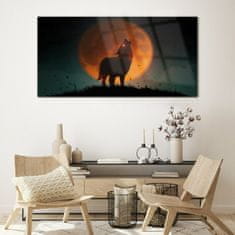 COLORAY.SK Skleneny obraz Zvieracie vlk mesiac nebo 120x60 cm