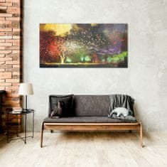 COLORAY.SK Skleneny obraz Abstrakcie strom mraky 100x50 cm