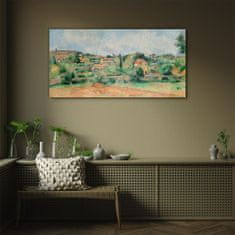COLORAY.SK Sklenený obraz Maľovanie domy príroda 100x50 cm