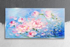 COLORAY.SK Skleneny obraz Maľovanie kvetín 100x50 cm