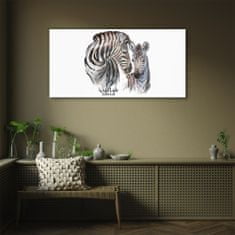 COLORAY.SK Skleneny obraz Zebra animal strips 100x50 cm