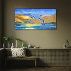 COLORAY.SK Skleneny obraz Abstrakcie dolphins nebo 100x50 cm