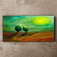 COLORAY.SK Obraz canvas Abstrakcie slnko stromy 120x60 cm