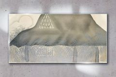 COLORAY.SK Sklenený obraz Abstrakcie dom slnko 140x70 cm