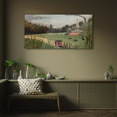 COLORAY.SK Sklenený obraz Moderné dedinský les 100x50 cm