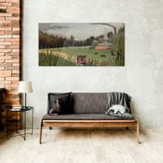 COLORAY.SK Sklenený obraz Moderné dedinský les 100x50 cm