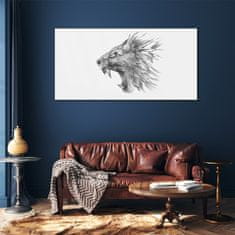 COLORAY.SK Skleneny obraz Kreslenie živočíšneho leva 120x60 cm