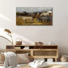 COLORAY.SK Obraz Canvas Maľovanie zvierat kone 100x50 cm