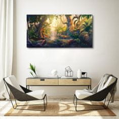 COLORAY.SK Obraz canvas Fantasy forest river kvety 120x60 cm