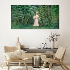 COLORAY.SK Sklenený obraz Džungľa žena listy 120x60 cm