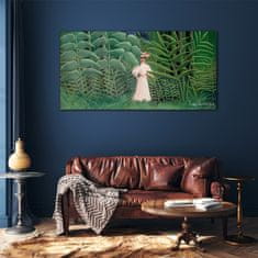COLORAY.SK Sklenený obraz Džungľa žena listy 120x60 cm