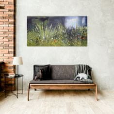 COLORAY.SK Skleneny obraz Rieka kvety tráva 100x50 cm