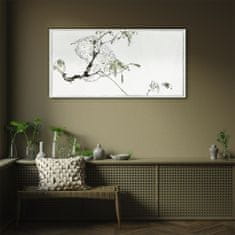 COLORAY.SK Skleneny obraz Pobočka listov zvierat papagáj 100x50 cm