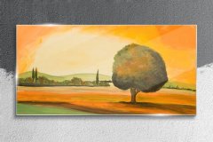 COLORAY.SK Skleneny obraz Maľovanie krajinnej strom 100x50 cm