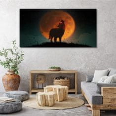 COLORAY.SK Obraz canvas Zvieracie vlk Mesiac Nebo 140x70 cm