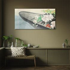 COLORAY.SK Sklenený obraz Kvetinový čln kvety voda 100x50 cm