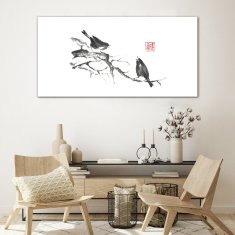 COLORAY.SK Skleneny obraz Pobočky zvierat vtákov 120x60 cm
