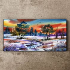 COLORAY.SK Obraz Canvas Zimný maľba stromov 120x60 cm
