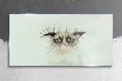 COLORAY.SK Skleneny obraz Akvarel mačacie zviera 120x60 cm