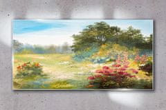 COLORAY.SK Skleneny obraz Lesné kvety príroda 120x60 cm