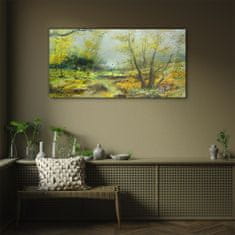 COLORAY.SK Skleneny obraz Moderné abstrakcie lesa 100x50 cm