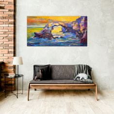 COLORAY.SK Skleneny obraz Abstrakcie západ slnka 100x50 cm